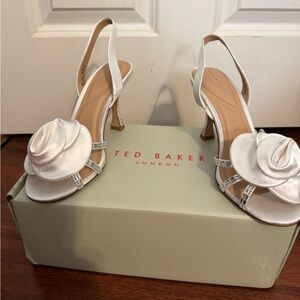 Ted Baker Cream Floral Heels NEVER WORN